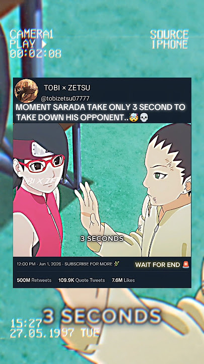 Sarada took down her opponent within 3 second..💀🤯#naruto #boruto #narutoshippuden #anime #shorts