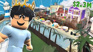 I am DONE with my $2.3M BLOXBURG BEACH TOWN... FULL TOUR