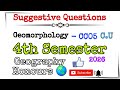 Suggestive Questions of CC05(2k26),4th sem || By-Sagarika Nag #geography 