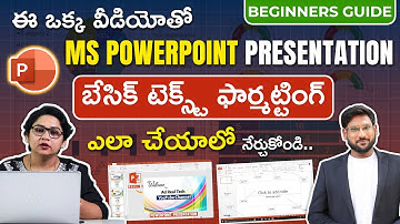 How to Create PowerPoint Presentation in Telugu | MSOffice PPT Basic Text Formatting📊 | AsmaBegum