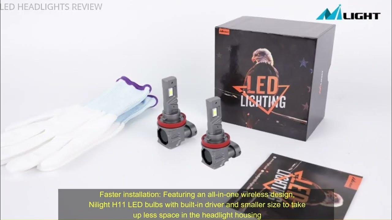 Nilight H11H9H8 LED Headlight Bulbs YouTube