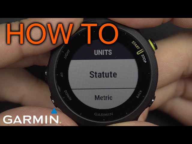 How to Switch Unit Format on Garmin Forerunner 55