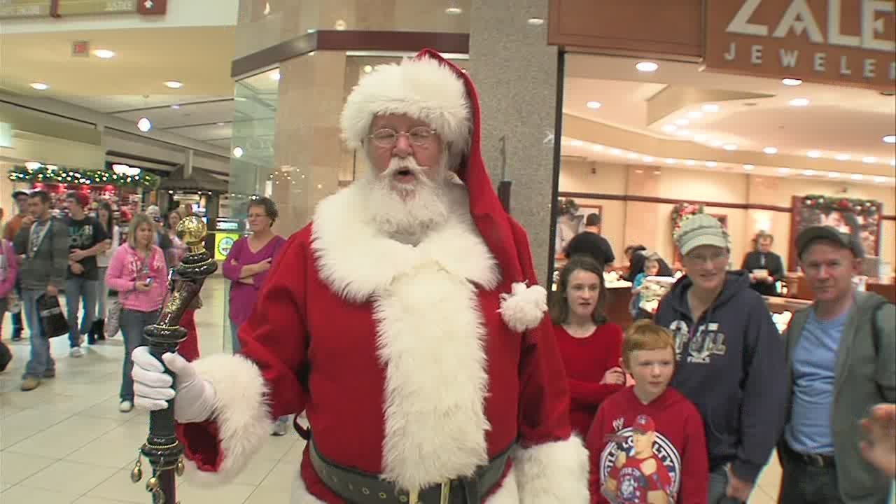 Santa Arrives at the Mall YouTube