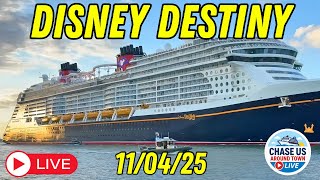 Live Disney Destiny First Ever Sail Away From Port Canaveral Nov. 4, 2025