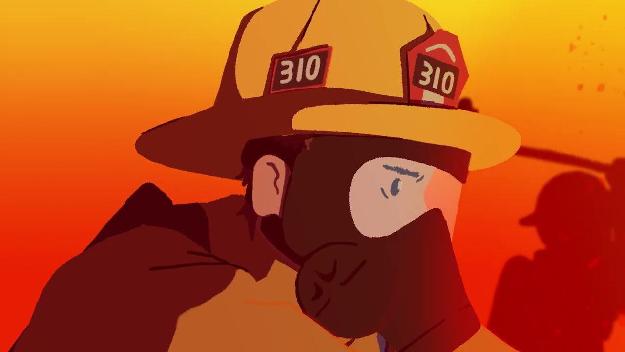 (UCA 2nd Year Animation) 2D animated california wildfire mission 