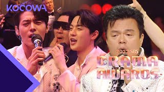 A vintage congratulatory performance to the award winners!...With JYP l SBS Drama Awards [ENG SUB]