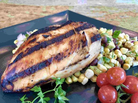 Grilled Tequila Lime Chicken with Corn Salsa