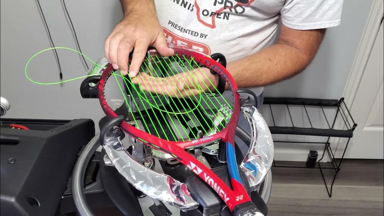 2021 Yonex Vcore 98 step by step stringing instructions YouTube