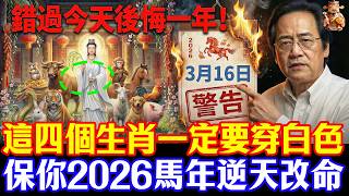 倪海廈預言警告：3月16號運勢搶先看！4生肖穿白色，5種人穿綠色，保你2026馬年翻天覆地#倪海廈 #黃帝內經 #養生 #國學 #易經 #春節 #開運 #招財 #補財庫 #中醫 #風水 #2026運勢 screenshot 3