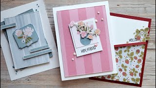 Simon Says Stamp August card kit - use your patterned paper!
