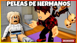 TOP 3 PELEAS DE HERMANOS 😱 Roblox Brookhaven rp Mini Pelicula (Historias con Voces)