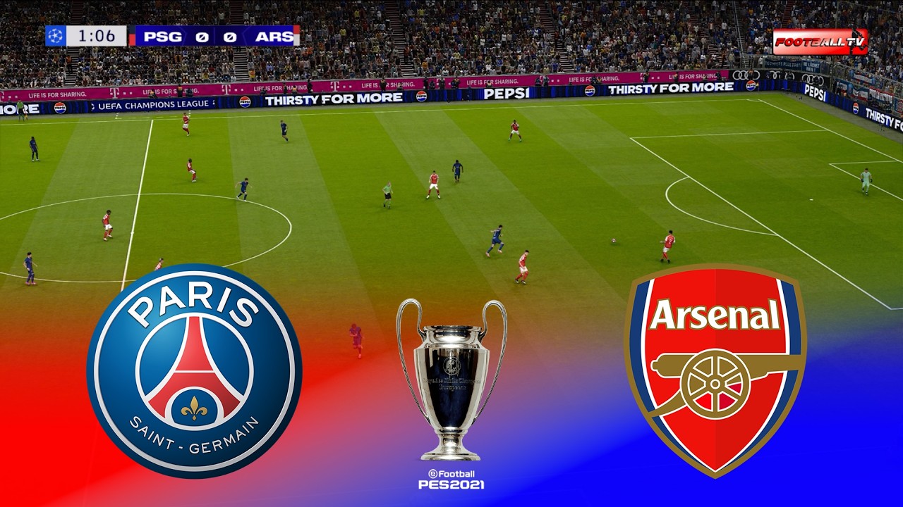🔴PSG vs ARSENAL - UEFA Champions League 2026 Final | Simulation Pes 21 Video Game
