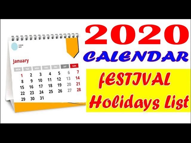 myvegas calendar 2021 2020 Calendar With Holidays Youtube myvegas calendar 2021