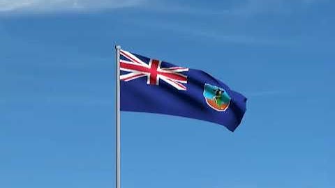 Montserrat flag waving
