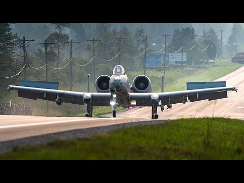 A-10 Warthogs Land on a Public Highway