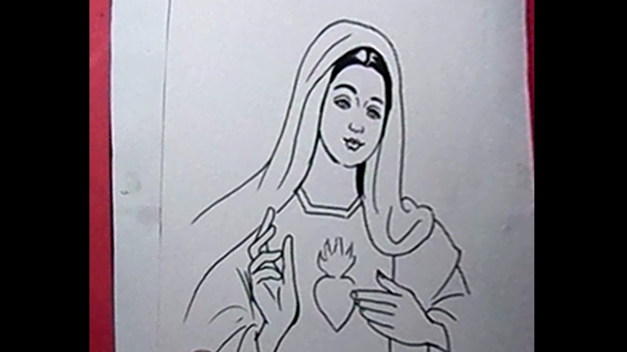 Mother Mary Drawing by Jiyo Joseph - Fine Art America