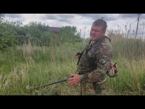 Нож на бензокосу для лежачей травы - YouTube
