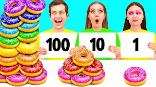 100 Layers of Food Challenge | Funny Food Hacks by PaRaRa Challenge