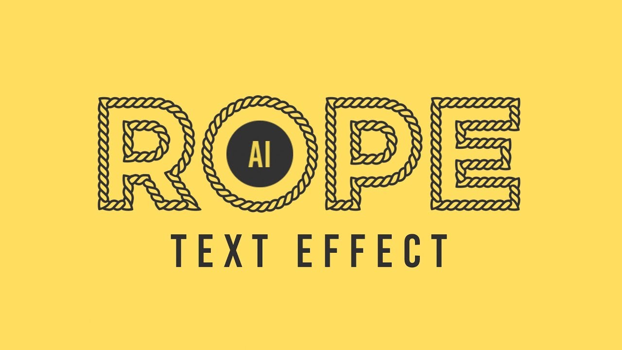 how to draw rope font