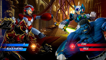 RED X & RED PANTHER VS GREEN ZERO & BLUE HULK - Marvel vs Capcom Infinite All Characters Unlock