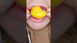 asmr my kissing lips Emoji Food Mashup ? | asmr mukbang short shorts