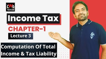 Income Tax Lecture-3 Computation Of total Income & Tax Liability | Income Tax Bcom /BBA 2022-23