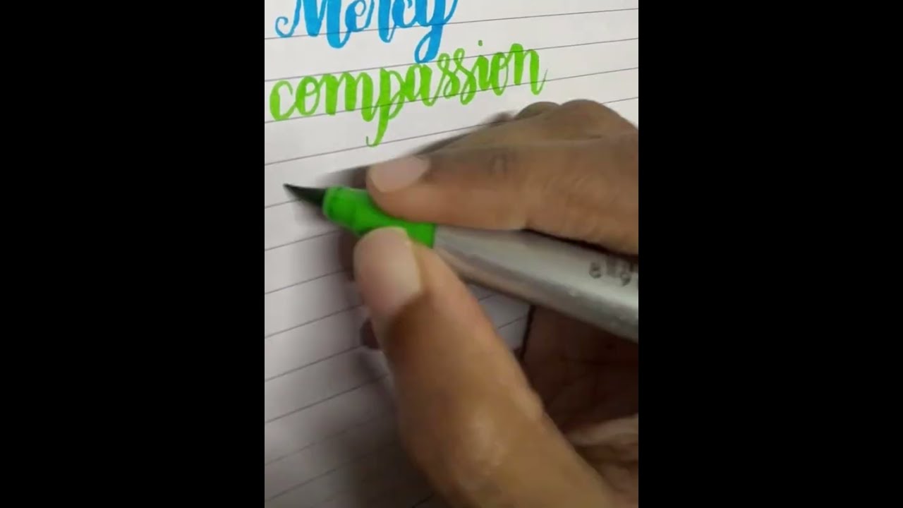 Biblical Theme | Mercy | Brush pen calligraphy 