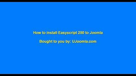 How to add and setup Easyscript 250 into Joomla
