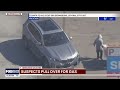 Police chase suspect stops to fill gas mid-pursuit in downtown Los Angeles
