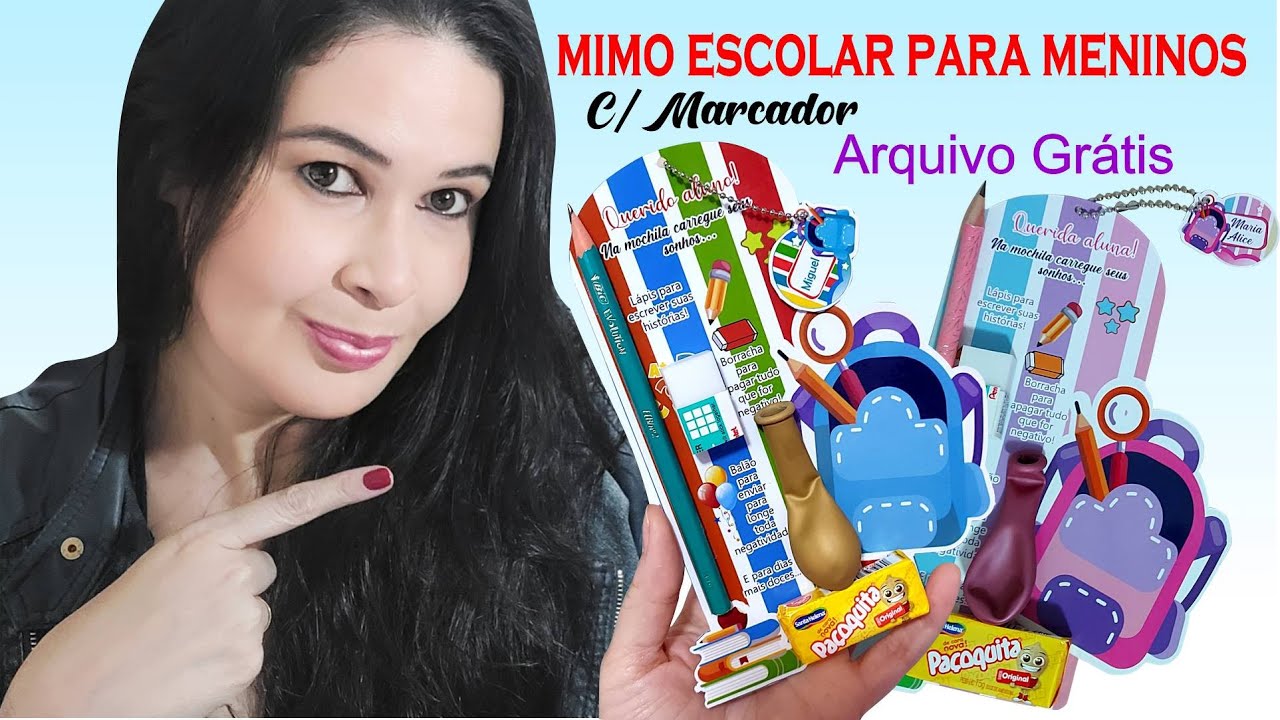 Volta as aulas | mimo para alunos | molde grátis #86