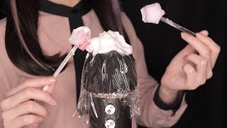 ASMR Shaving Cream on Mic (Crinkles, Brain Tingling) 脳がゾクゾク..