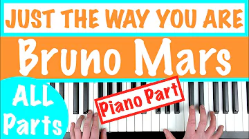 How to play JUST THE WAY YOU ARE - Bruno Mars SLOW Piano Tutorial