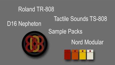 Roland TR-808 Comparison:  Clavia Nord Modular, Nepheton, TS-808, and Sample Packs
