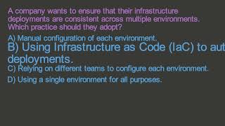 AZ 900 Q&A 3 14 Describe Infrastructure As Code Iac