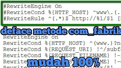 Cara Deface Metode Com_Fabrik .Htacces(100&mudah)