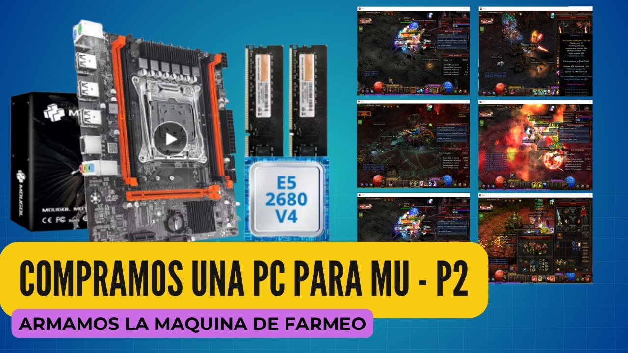 PC China de $69 💻 | Unboxing, Armado y Test en MU Online (¿Cuántas cuentas soporta?) Parte 2