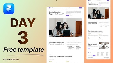 FramerKitDaily — Day 3 | Build a Digital Product or SaaS Landing Page in Framer