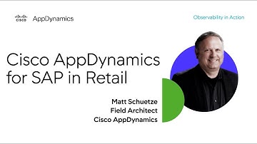 Cisco AppDynamics for SAP in retail