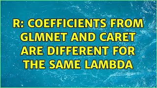 R Coefficients From Glmnet And Caret Are Different For The Same Lambda