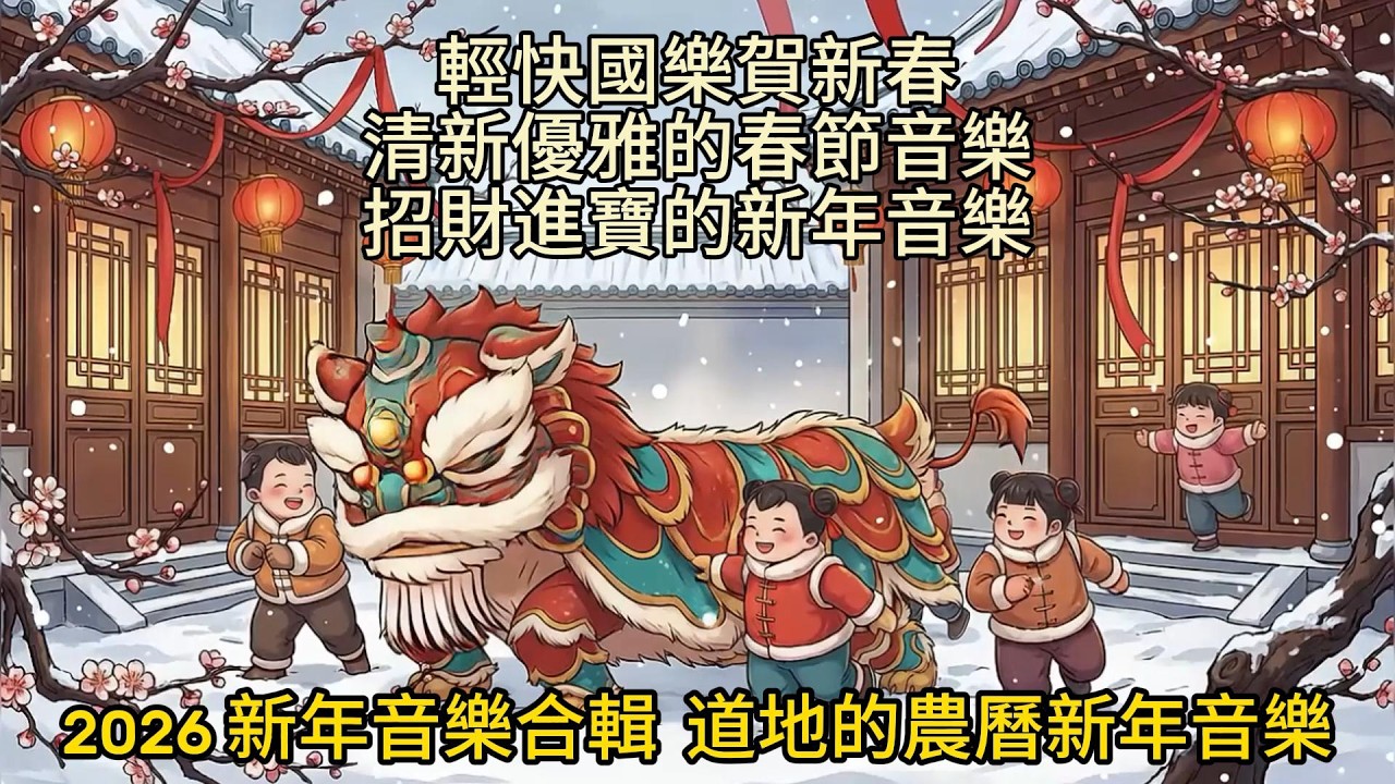2026 新年音樂合輯🧧爆竹一聲除舊歲🏮春滿乾坤福滿門🌸招財進寶新年音樂🥟除夕圍爐溫馨團圓 🧧 Taiwanese Lunar New Year 🧧 春節旧正月BGM, Lazy cafe break