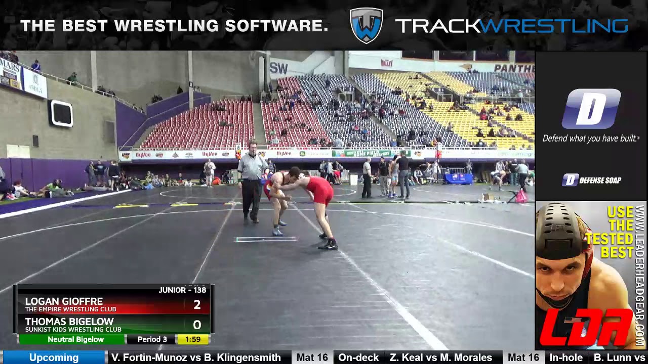 Junior 138 Logan Gioffre The Empire Wrestling Club Vs Thomas Bigelow Sunkist Kids Wrestling Club