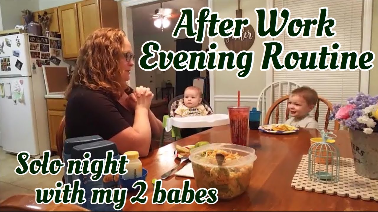 Solo Workday Evening Routine || Night Routine with 2 Kids || Mom with a Toddler and Infant