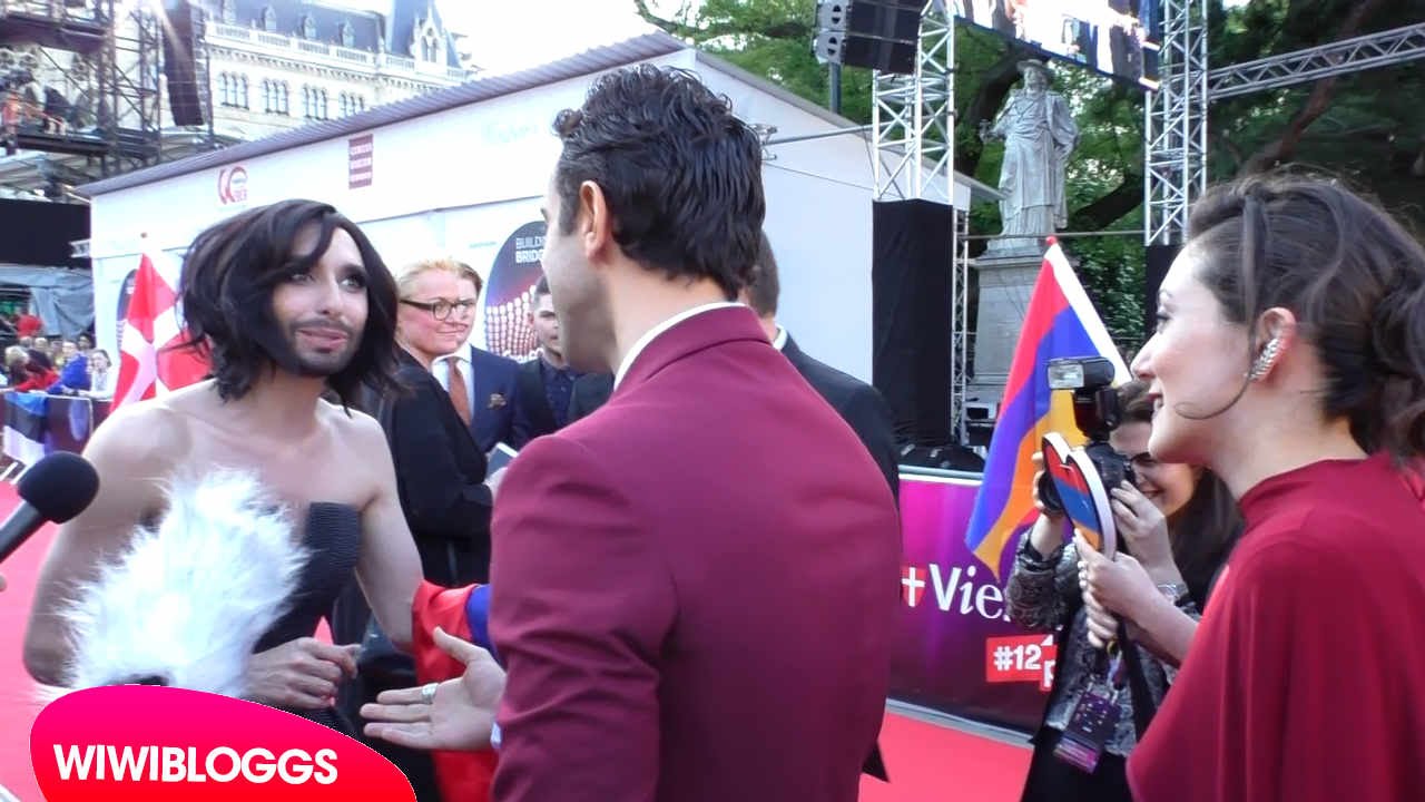 Eurovision 2015 red carpet: Genealogy (Armenia) meet Conchita Wurst - interview | wiwibloggs