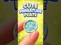 DIY Miniature Plate | Cute Clay Craft 💙 | Tiny Art Idea✨ #diypottery#miniature#diy#youtubeshorts