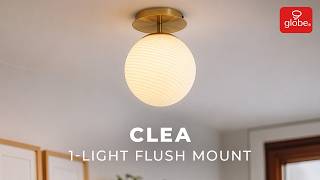 CLEA -  1-Light Flush Mount | Globe Electric