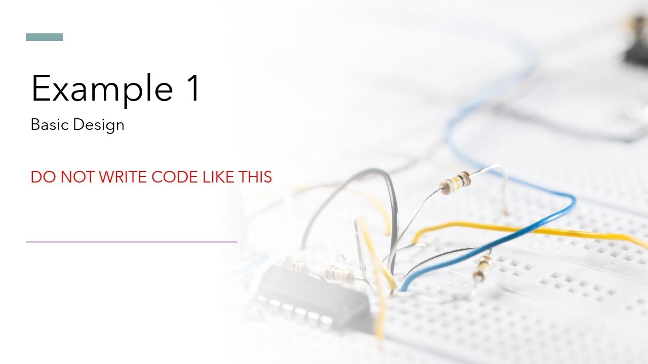 Arduino Coding - How to write better code - Example 1a - YouTube