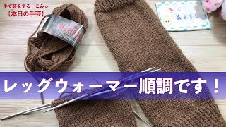 レッグウォーマー順調です！【本日の手芸】today's handicraft