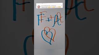 F+A❤️#art #shorts #viral #trending #nameart #name #letter