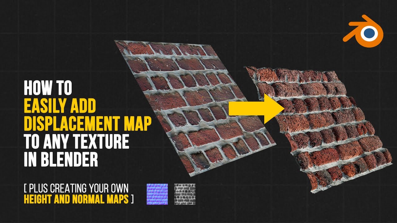 How To Easily Add Displacement Maps To Any Texture In Blender 3D - YouTube