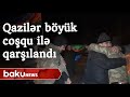 Şirvan sakinləri qazilərini böyük coşqu ilə qarşıladı